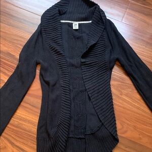 Roxy Black Knit Cardigan Sweater